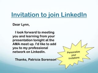 Yes/No answers = Conversation Killers    Frame the Process:  Storytelling at its BestProblem or needOpportunity or challengeStrategies and tacticsResultsWhat you did with results