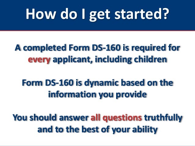 u s nonimmigrant visas completing form ds 160 ds160