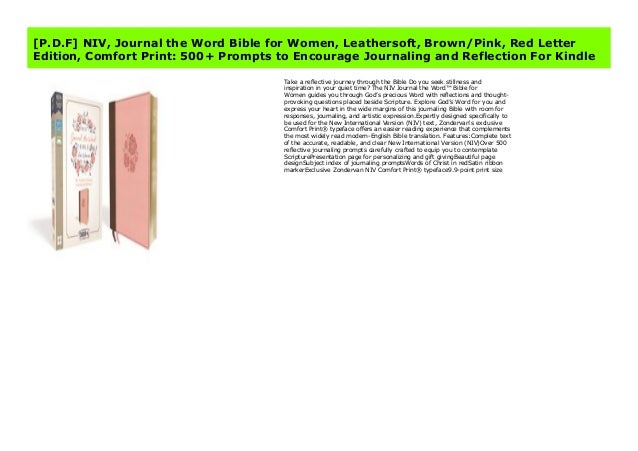 P D F Niv Journal The Word Bible For Women Leathersoft Brown Pin
