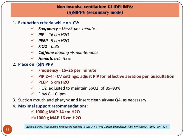 NON INVASIVE VENTILATION IN NEONATE