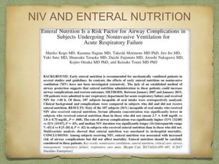 NIV AND ENTERAL NUTRITION
 