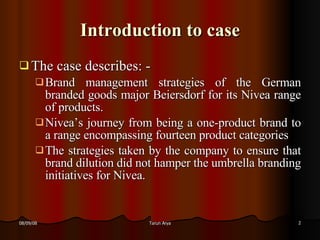 Introduction to case <ul><li>The case describes: - </li></ul><ul><ul><li>Brand management strategies of the German branded...
