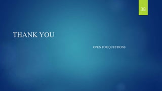 THANK YOU
OPEN FOR QUESTIONS
38
 
