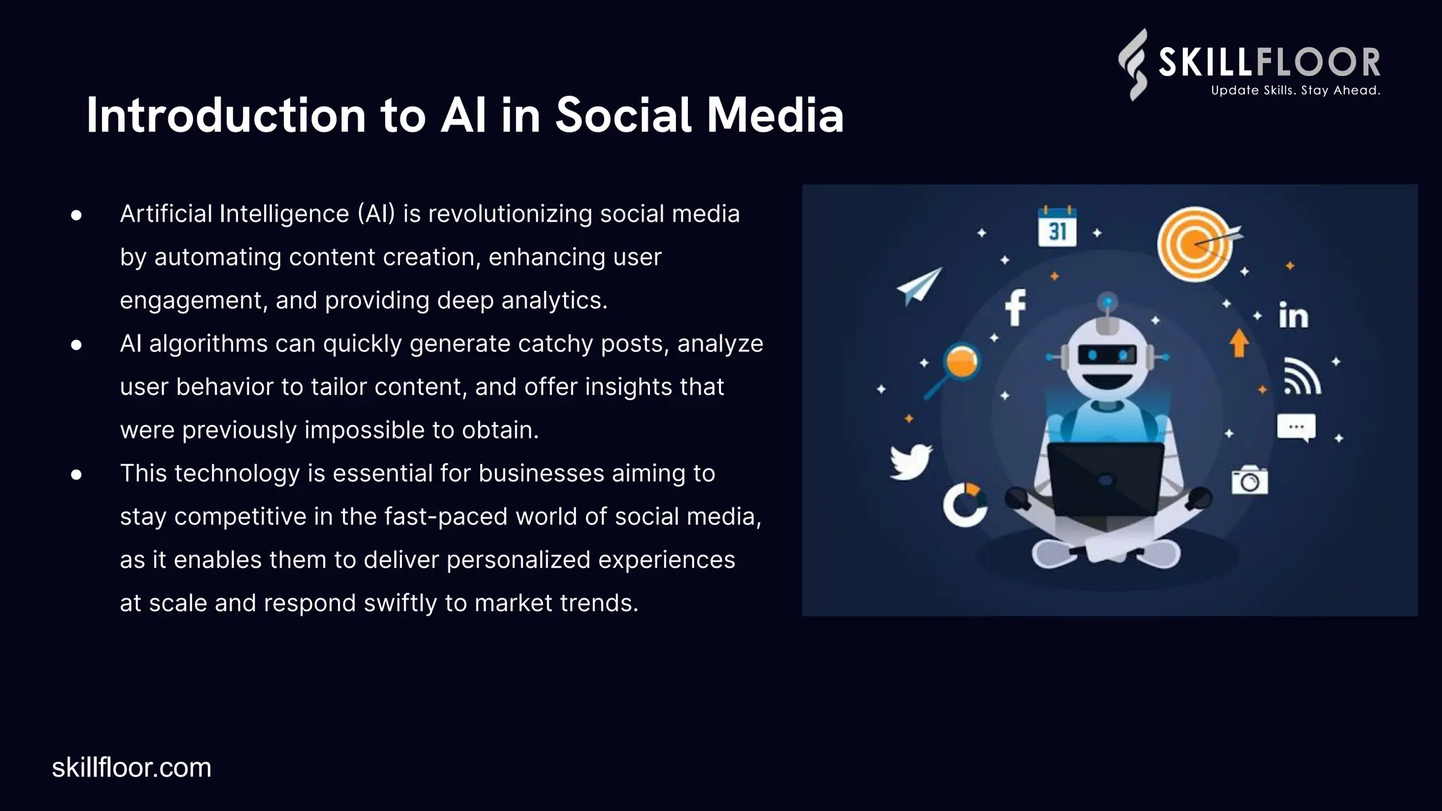 Guide to Using AI for Social Media Posts - Skillfloor | PDF