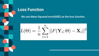 Loss Function
We use Mean-Squared error(MSE) as the loss function.
 