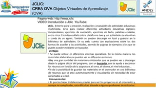 Herramientas para crear Objetos Virtuales de
Aprendizaje (OVA)
 