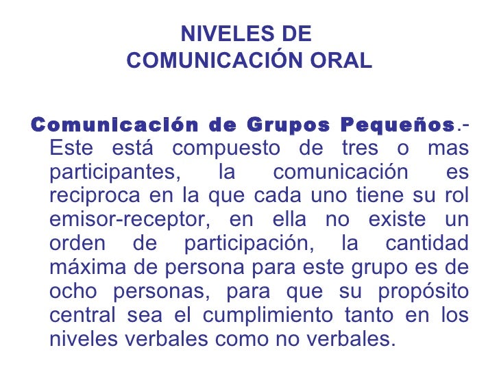 Niveles De La Comunicacion Oral 1230661062347953 2