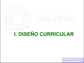 I.  DISEÑO CURRICULAR 
