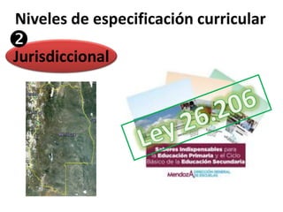 Niveles de especificación curricular 
 
Jurisdiccional 
 