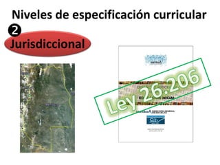 Niveles de especificación curricular 
 
Jurisdiccional 
 
