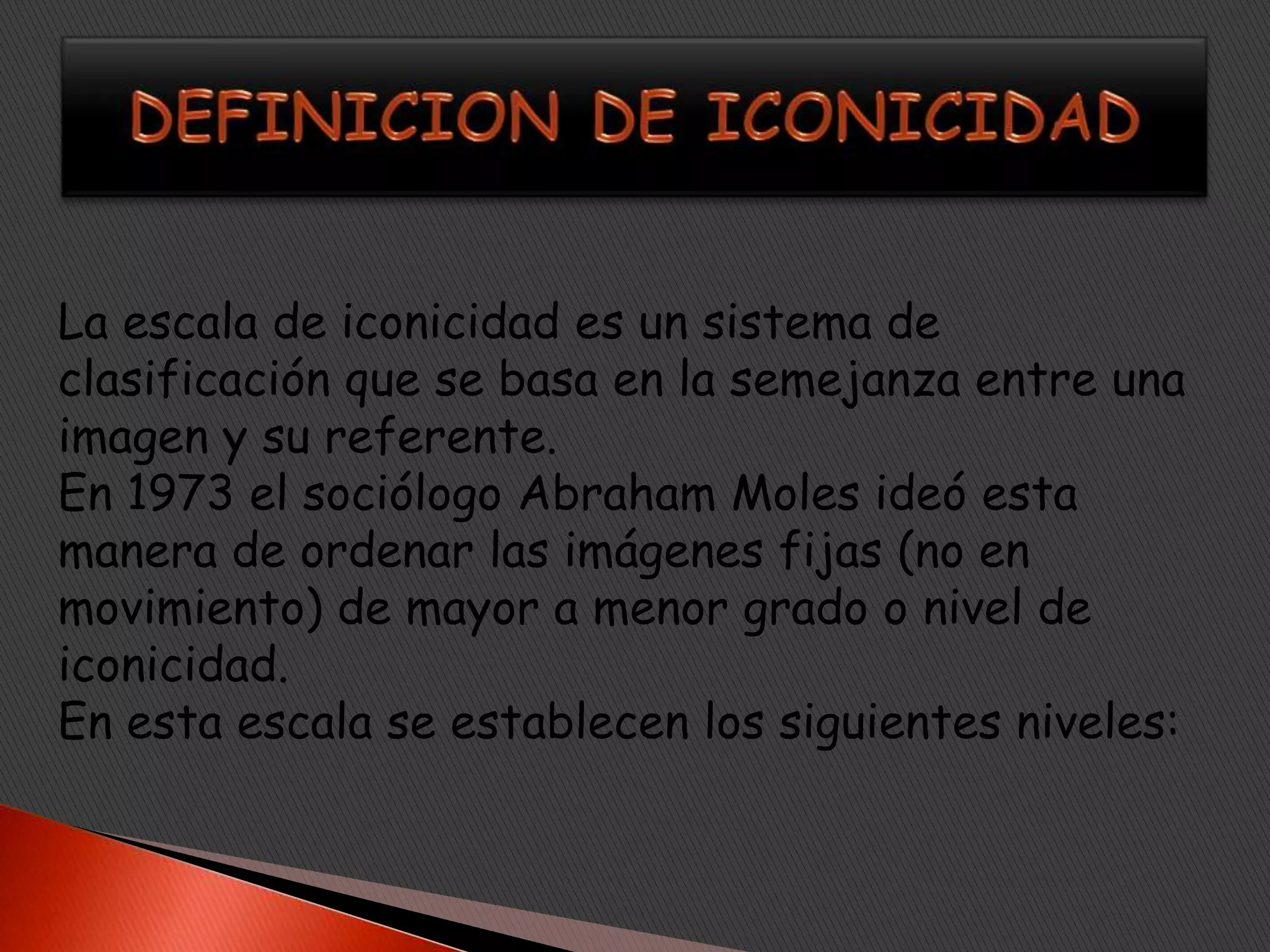 Niveles de iconicidad | PPTX