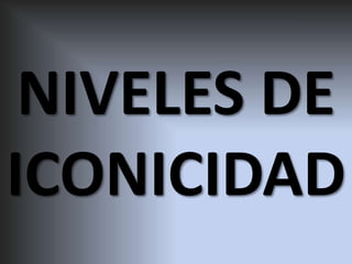 NIVELES DE
ICONICIDAD

 