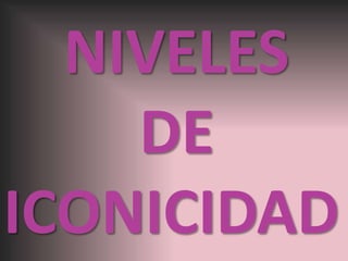 NIVELES
DE
ICONICIDAD

 
