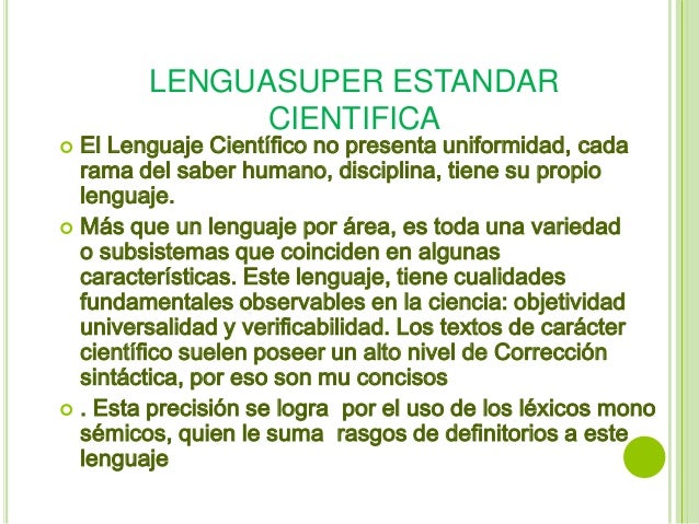 Niveles de la lengua