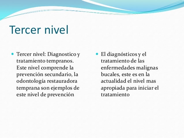 Niveles de prevencion de la salud