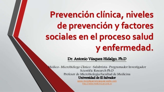 Niveles de prevencion en salud enfermedad Niveles de prevencion en salud enfermedad