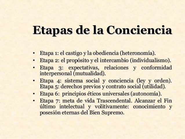 Resultado de imagen para etapas de la conciencia