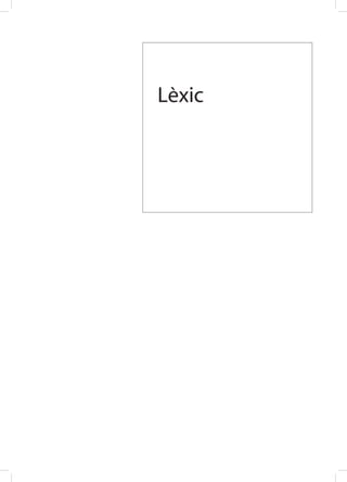 Lèxic
 