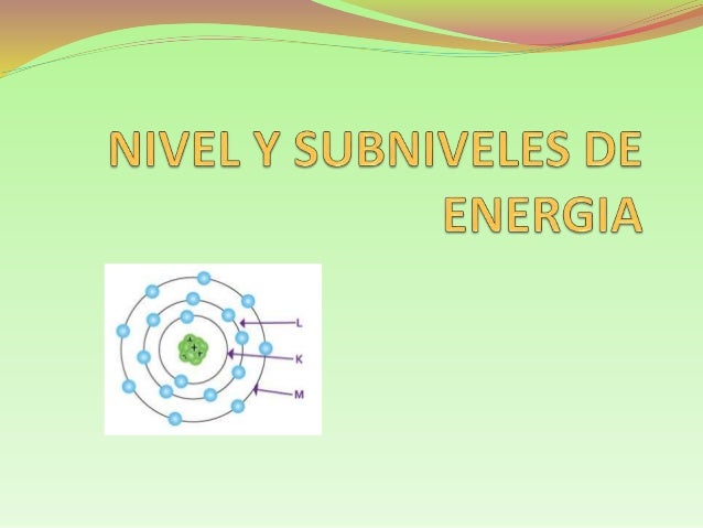 Nivel Y Subniveles De Energia