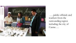 2016, International Archaeology Day, Nivín, Casma, Peru