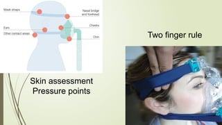 Two finger rule
Skin assessment
Pressure points
 