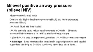 Non invasive ventilation power point presentation | PPTX