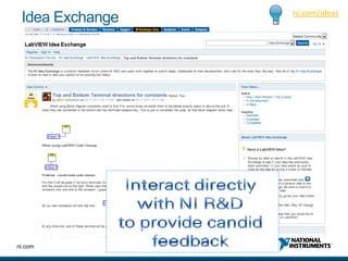 ni.com/ideas
 Idea Exchange




ni.com           22
 