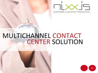 >>
MULTICHANNEL CONTACT
CENTER SOLUTION
 