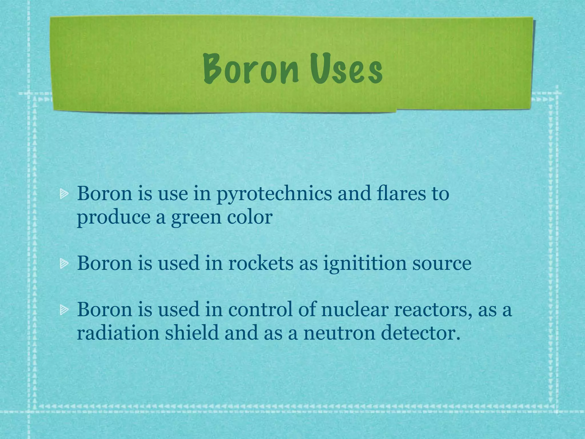 Boron Uses