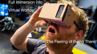Full Immersion into !
Virtual Worlds!!
!
!
!
The Feeling of Being There!!
 