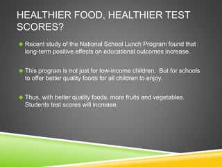 National School Lunch Program Presentation | PPTX
