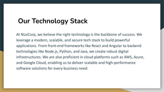 NizzCorp – Smart Software Solutions for a Digital World | PDF
