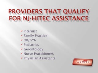 Internist Family Practice OB/GYN Pediatrics Gerontology Nurse Practitioners Physician Assistants 