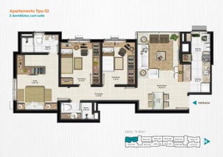 Apartamento Tipo 02
3 dormitórios com suíte




                                                                                                                      ENTRADA




                          ÁREA: 79,80m2

                                                          306 ao 1.206   308 ao 1.208
                           302 ao 1.202   304 ao 1.204                                  310 ao 1.210   312 ao 1.212



                           301 ao 1.201                   305 ao 1.205   307 ao 1.207
                                           303 ao 1.203                                 309 ao 1.209   311 ao 1.211
 