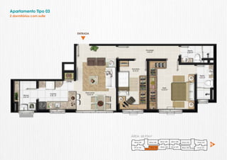 Apartamento Tipo 03
2 dormitórios com suíte




                          ENTRADA




                                    ÁREA: 68,93m2
                                                                    306 ao 1.206   308 ao 1.208
                                     302 ao 1.202   304 ao 1.204                                  310 ao 1.210   312 ao 1.212



                                     301 ao 1.201                   305 ao 1.205   307 ao 1.207
                                                     303 ao 1.203                                 309 ao 1.209   311 ao 1.211
 