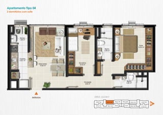Apartamento Tipo 04
2 dormitórios com suíte




                                                                                 ÁREA: 63,04m2




                      ENTRADA   ÁREA: 63,04m2

                                                                306 ao 1.206   308 ao 1.208
                                 302 ao 1.202   304 ao 1.204                                  310 ao 1.210   312 ao 1.212



                                 301 ao 1.201                   305 ao 1.205   307 ao 1.207
                                                 303 ao 1.203                                 309 ao 1.209   311 ao 1.211
 