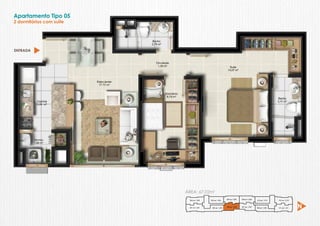 Apartamento Tipo 05
2 dormitórios com suíte




ENTRADA




                          ÁREA: 67,02m2
                                                          306 ao 1.206   308 ao 1.208
                           302 ao 1.202   304 ao 1.204                                  310 ao 1.210   312 ao 1.212



                           301 ao 1.201                   305 ao 1.205   307 ao 1.207
                                           303 ao 1.203                                 309 ao 1.209   311 ao 1.211
 