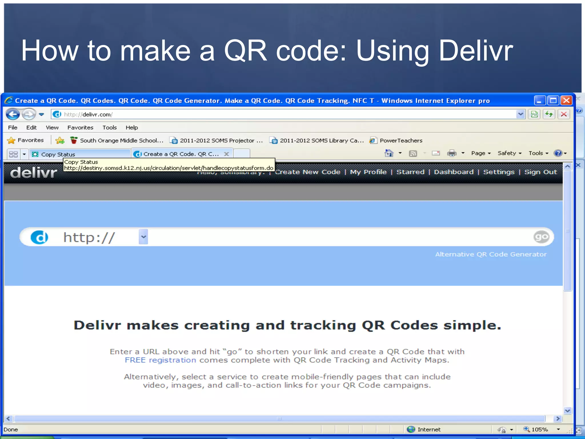 How to make a QR code: Using Delivr
 