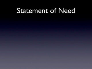 Statement of Need
 