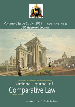 1
N. J. Comp. Law Vol. 6 (1) 2019 ISSN : 2393 - 9338
 
