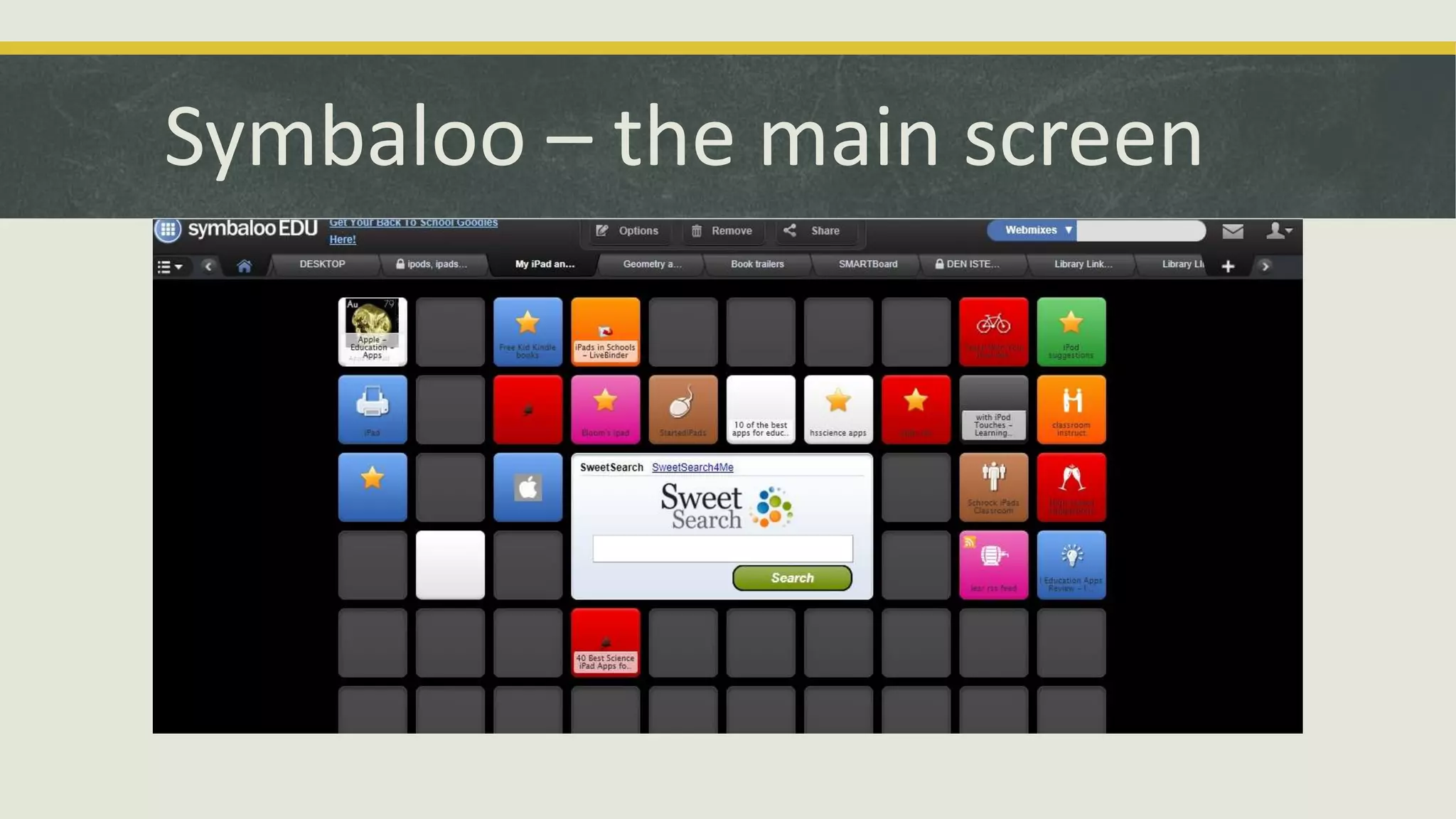 Symbaloo – the main screen

 