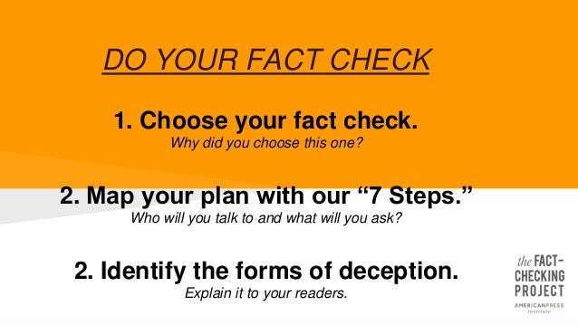 What steps are involved in fact checking?