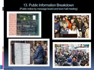 13. Public Information Breakdown
(Public notice by message board and town hall meeting)
@sdmarksnj
 