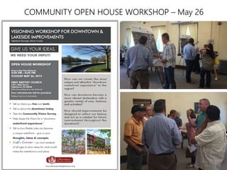 17
COMMUNITY OPEN HOUSE WORKSHOP – May 26
 