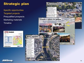 Strategic plan
Specific opportunities
Targeted projects
Prequalified prospects
Marketing materials
Timeline
10
 