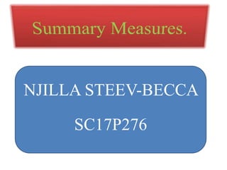 NJILLA STEEV-BECCA
SC17P276
 
