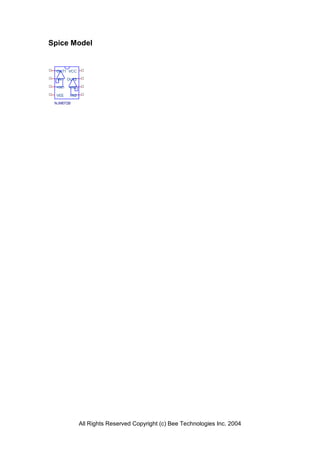 Spice Model


  OUT1 VCC

  -IN1 OUT2

  +IN1   +IN2

  VEE    -IN2

 NJM072B




                All Rights Reserved Copyright (c) Bee Technologies Inc. 2004
 