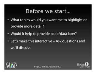 NJ MAP: Building a different kind of GIS platform using open source tools.