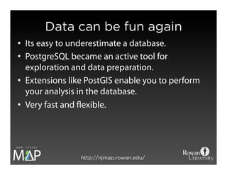 NJ MAP: Building a different kind of GIS platform using open source tools.