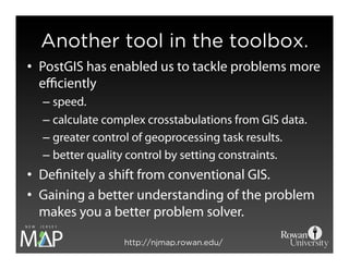 NJ MAP: Building a different kind of GIS platform using open source tools.